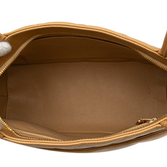 CHANEL Brown Caviar Leather Logo Tote Bag - Picture 9 of 13